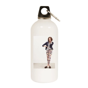 Zuzana Gregorova White Water Bottle With Carabiner
