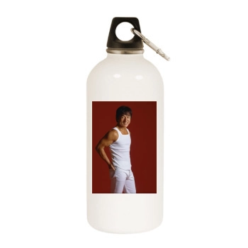 Jackie Chan White Water Bottle With Carabiner