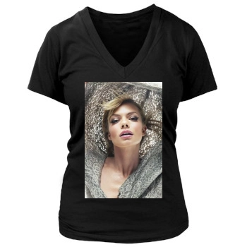 Jaime Pressly Women's Deep V-Neck TShirt