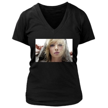 Jaime Pressly Women's Deep V-Neck TShirt