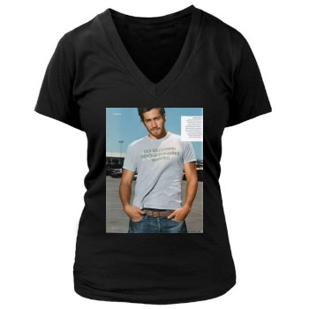 Jake Gyllenhaal Women's Deep V-Neck TShirt