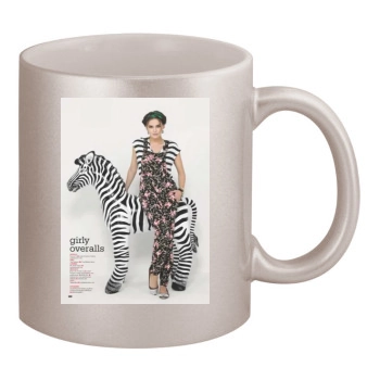 Zoey Deutch 11oz Metallic Silver Mug