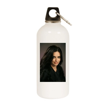 Adriana Lima White Water Bottle With Carabiner