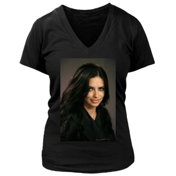 Adriana Lima Women's Deep V-Neck TShirt