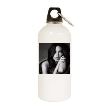 Adriana Lima White Water Bottle With Carabiner