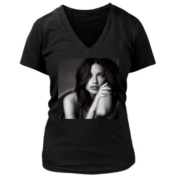 Adriana Lima Women's Deep V-Neck TShirt