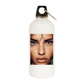 Adriana Lima White Water Bottle With Carabiner