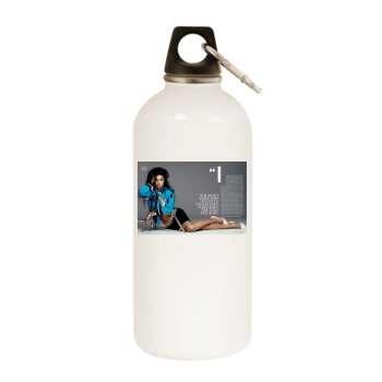 Adriana Lima White Water Bottle With Carabiner