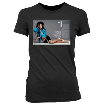 Adriana Lima Women's Junior Cut Crewneck T-Shirt