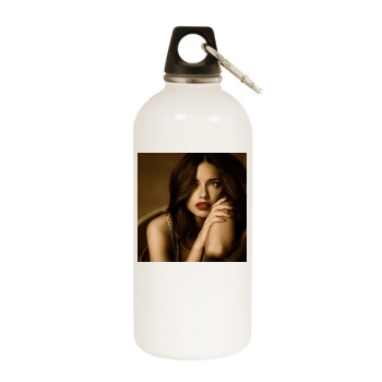 Adriana Lima White Water Bottle With Carabiner