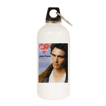 James Franco White Water Bottle With Carabiner