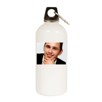 James Franco White Water Bottle With Carabiner