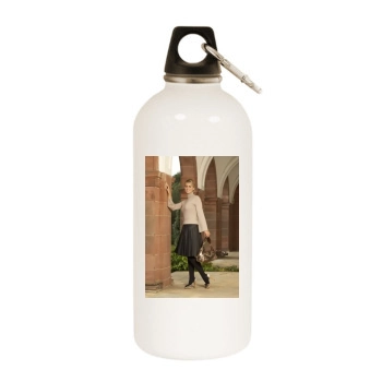 Alex Curran White Water Bottle With Carabiner