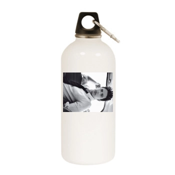 James Franco White Water Bottle With Carabiner