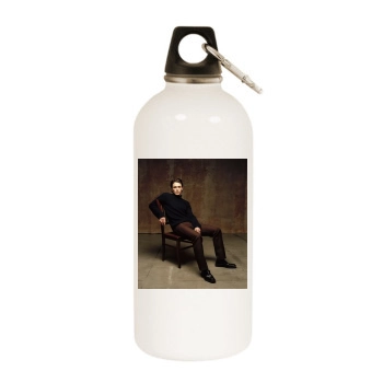 James Franco White Water Bottle With Carabiner