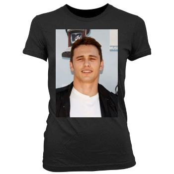 James Franco Women's Junior Cut Crewneck T-Shirt