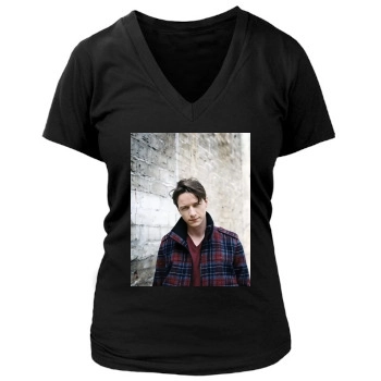 James Mcavoy Women's Deep V-Neck TShirt