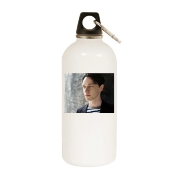 James Mcavoy White Water Bottle With Carabiner