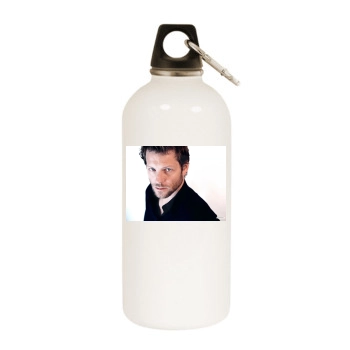 Jamie Bamber White Water Bottle With Carabiner