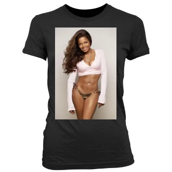 Janet Jackson Women's Junior Cut Crewneck T-Shirt