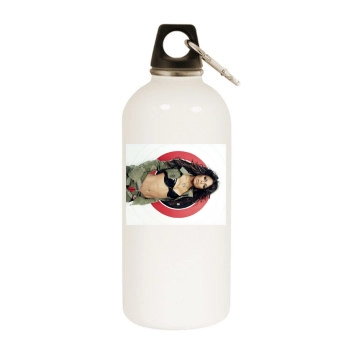 Janet Jackson White Water Bottle With Carabiner