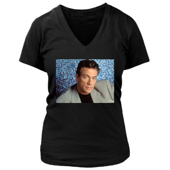 Jean-Claude Van Damme Women's Deep V-Neck TShirt