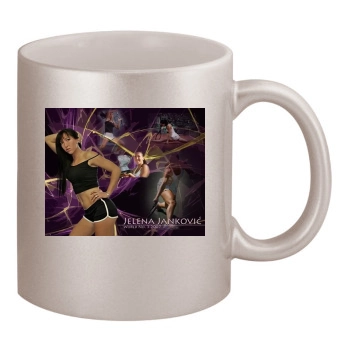 Jelena Jankovic 11oz Metallic Silver Mug