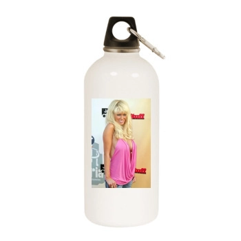 Jenna Jameson White Water Bottle With Carabiner