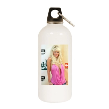 Jenna Jameson White Water Bottle With Carabiner