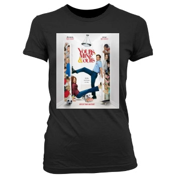 Yours Mine And Ours (2005) Women's Junior Cut Crewneck T-Shirt