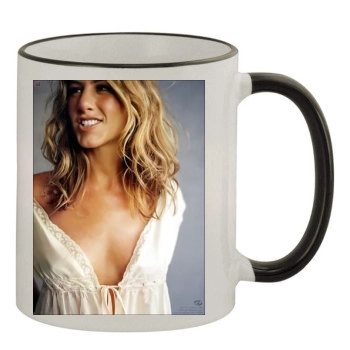 Jennifer Aniston 11oz Colored Rim & Handle Mug