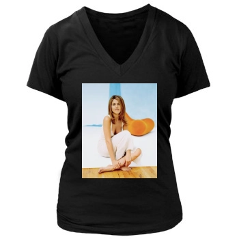 Jennifer Aniston Women's Deep V-Neck TShirt