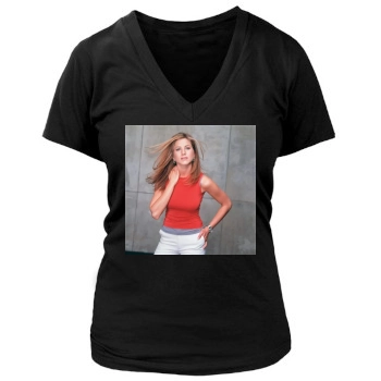 Jennifer Aniston Women's Deep V-Neck TShirt