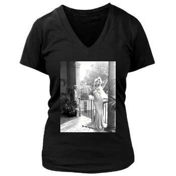 Jennifer Aniston Women's Deep V-Neck TShirt