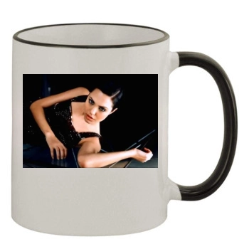 Angelina Jolie 11oz Colored Rim & Handle Mug