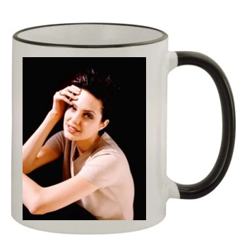 Angelina Jolie 11oz Colored Rim & Handle Mug