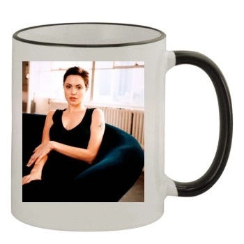 Angelina Jolie 11oz Colored Rim & Handle Mug