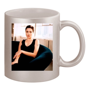 Angelina Jolie 11oz Metallic Silver Mug