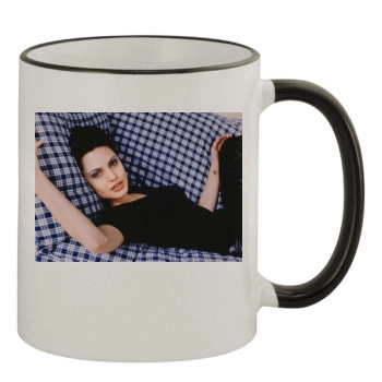 Angelina Jolie 11oz Colored Rim & Handle Mug