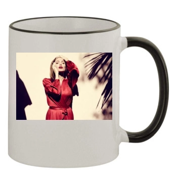 Angelina Jolie 11oz Colored Rim & Handle Mug