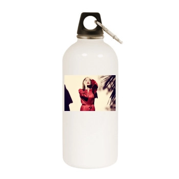 Angelina Jolie White Water Bottle With Carabiner