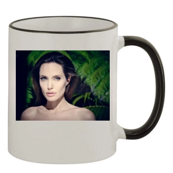 Angelina Jolie 11oz Colored Rim & Handle Mug