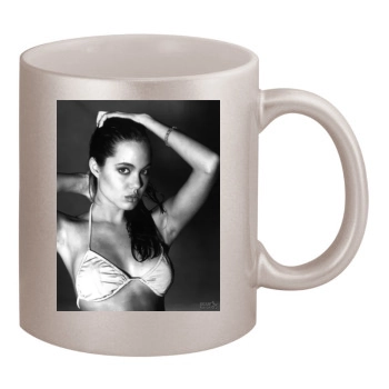 Angelina Jolie 11oz Metallic Silver Mug