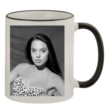 Angelina Jolie 11oz Colored Rim & Handle Mug