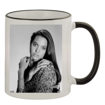 Angelina Jolie 11oz Colored Rim & Handle Mug