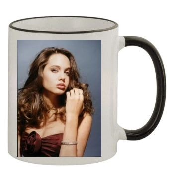 Angelina Jolie 11oz Colored Rim & Handle Mug