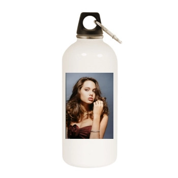 Angelina Jolie White Water Bottle With Carabiner