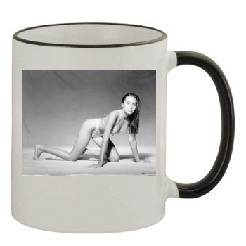 Angelina Jolie 11oz Colored Rim & Handle Mug