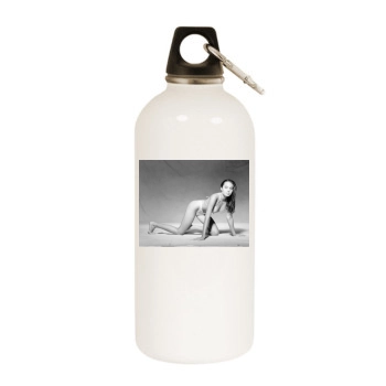 Angelina Jolie White Water Bottle With Carabiner