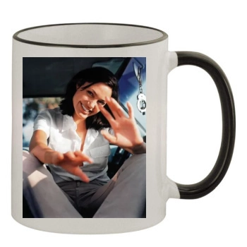 Angelina Jolie 11oz Colored Rim & Handle Mug